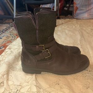 UGG brown leather boots